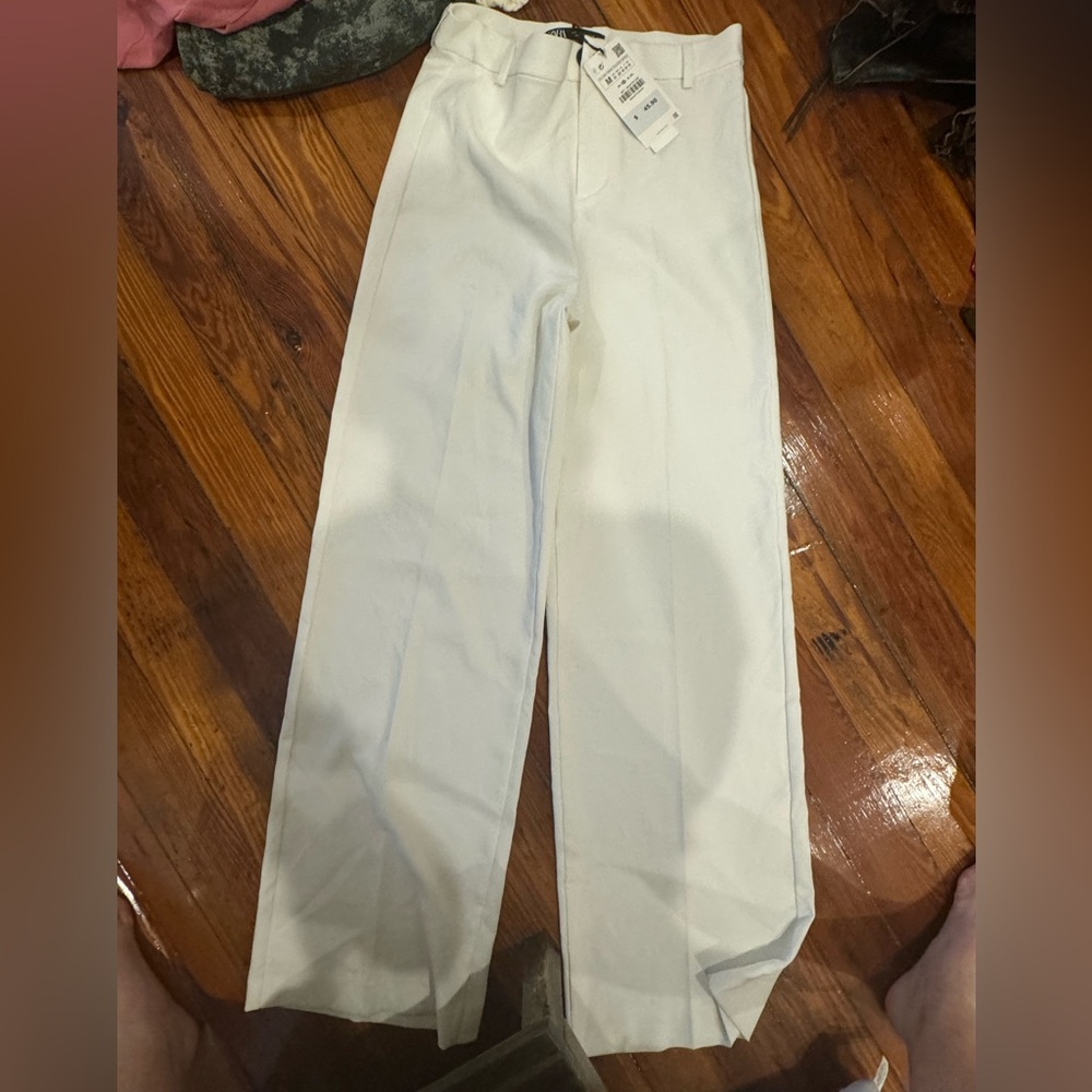 Zara white trousers